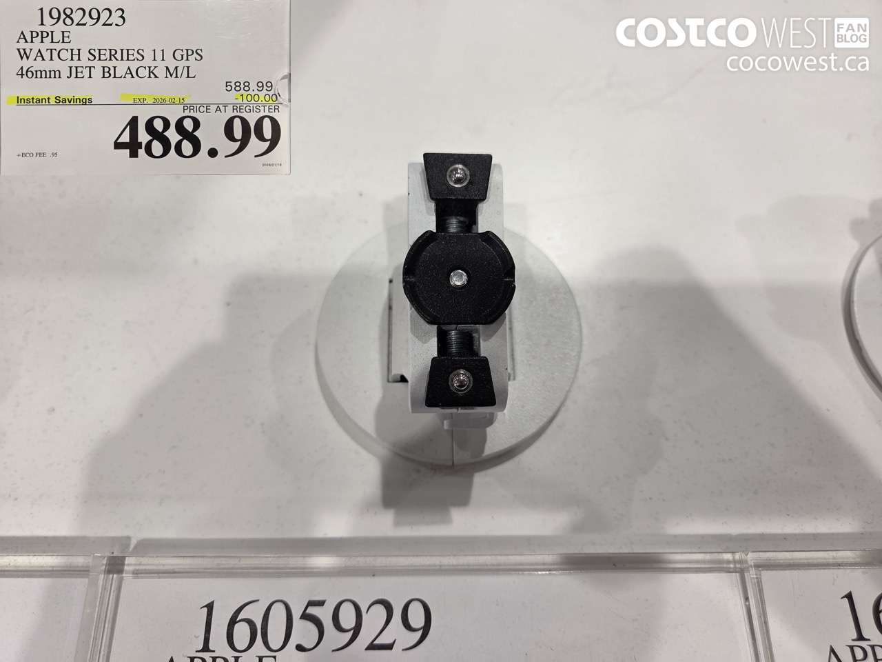 1982923 APPLE WATCH SERIES 11 GPS 44MM JET BLACK M/L ($100.00 INSTANT SAVINGS EXPIRES ON 2026-02-15) $488.99