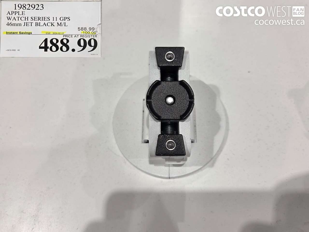 1982923 APPLE WATCH SERIES 11 GPS 44MM JET BLACK M/L ($100.00 INSTANT SAVINGS EXPIRES ON 2026-02-15) $488.99