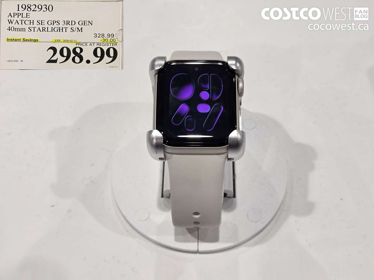 1982930 APPLE WATCH SE GPS 3RD GEN 40MM STARLIGHT S/M ($30.00 INSTANT SAVINGS EXPIRES ON 2026-02-11) $298.99