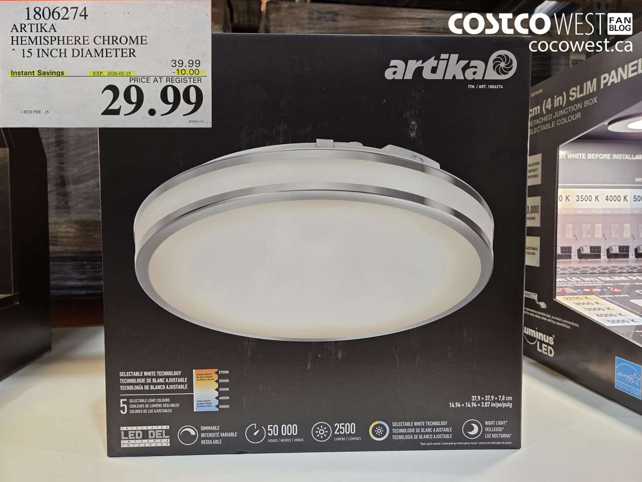 1806274 ARTIKA HEMISPHERE CHROME 15 INCH DIAMETER ($10.00 INSTANT SAVINGS EXPIRES ON 2026-02-15) $29.99