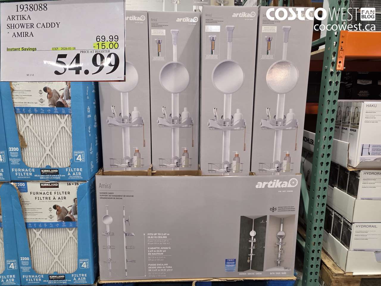 1938088 ARTIKA SHOWER CADDY AMIRA ($15.00 INSTANT SAVINGS EXPIRES ON 2026-01-18) $54.99