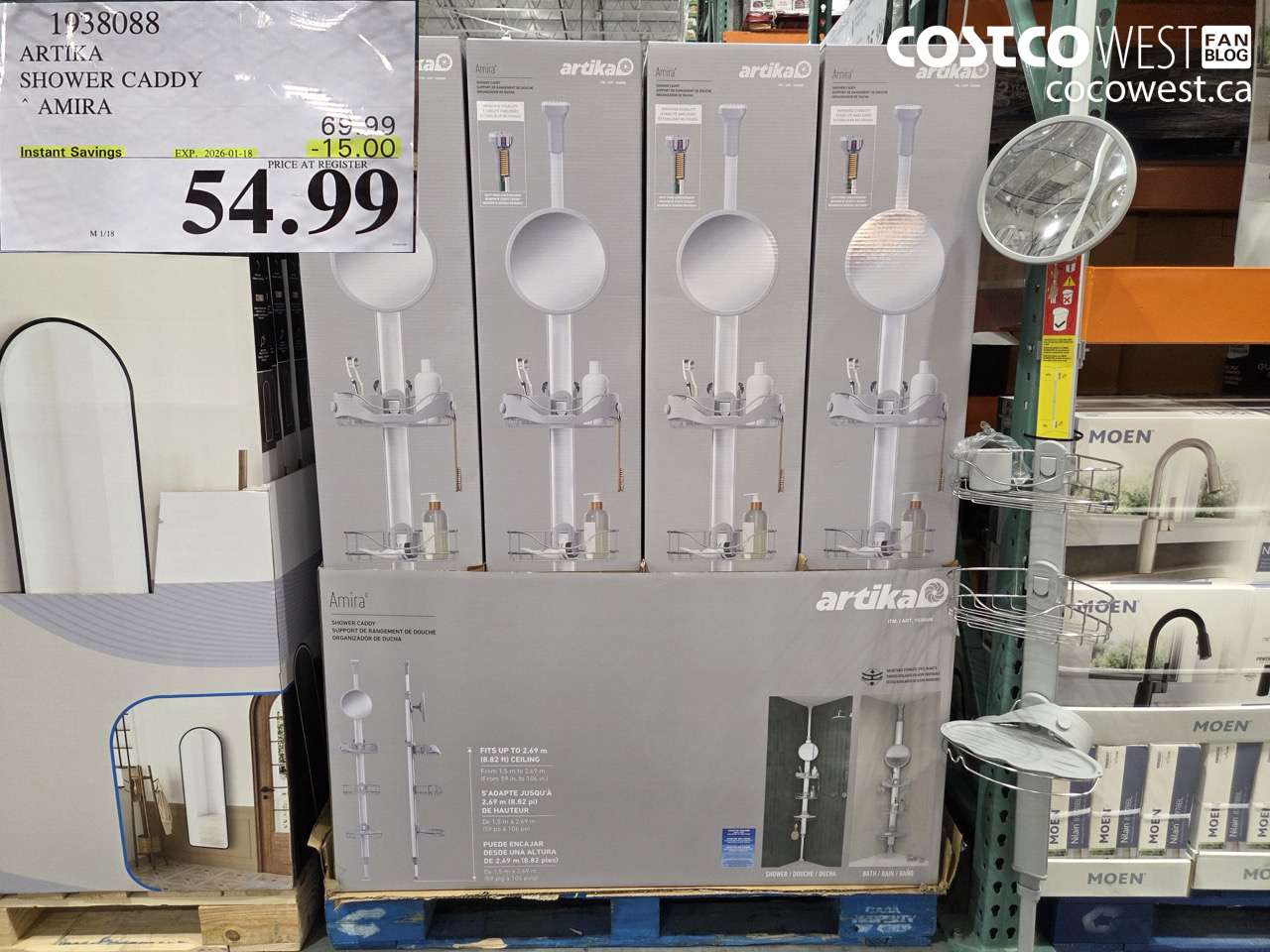 1938088 ARTIKA SHOWER CADDY AMIRA ($15.00 INSTANT SAVINGS EXPIRES ON 2026-01-18) $54.99