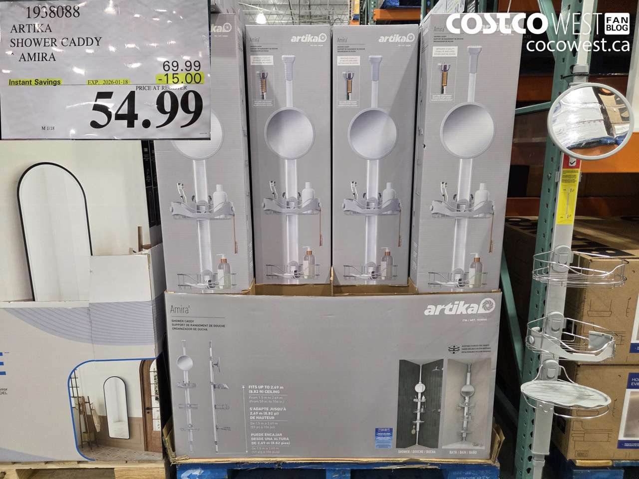1938088 ARTIKA SHOWER CADDY AMIRA ($15.00 INSTANT SAVINGS EXPIRES ON 2026-01-18) $54.99