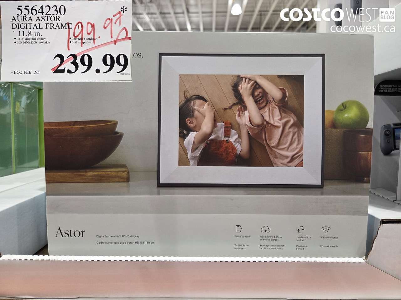 5564230 AURA ASTOR DIGITAL FRAME 11.8 IN $199.97