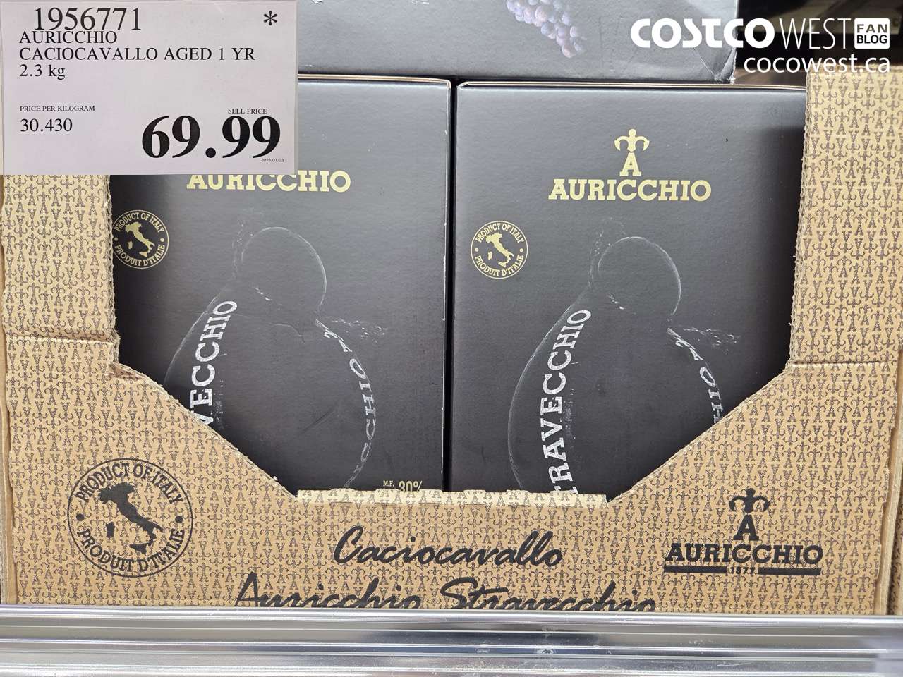 1956771 AURICCHIO CACIOCAVALLO AGED 1 YR 2.3 kg $69.99
