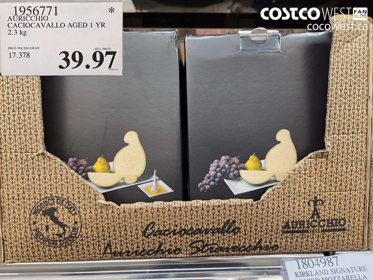 1956771 AURICCHIO CACIOCAVALLO AGED 1 YR 2.3 kg $39.97