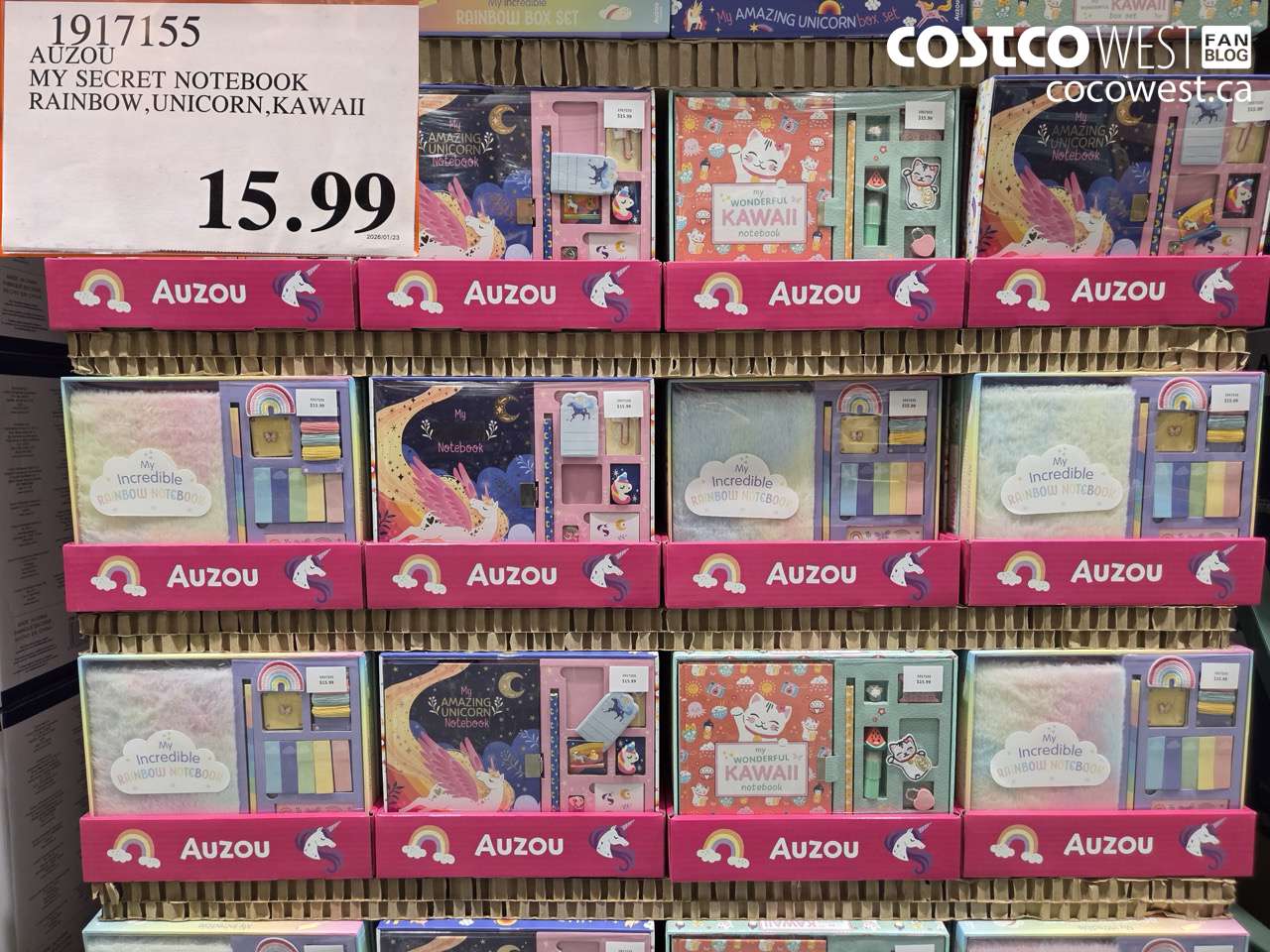 1917155 AUZOU MY SECRET NOTEBOOK RAINBOW, UNICORN, KAWAII $15.99