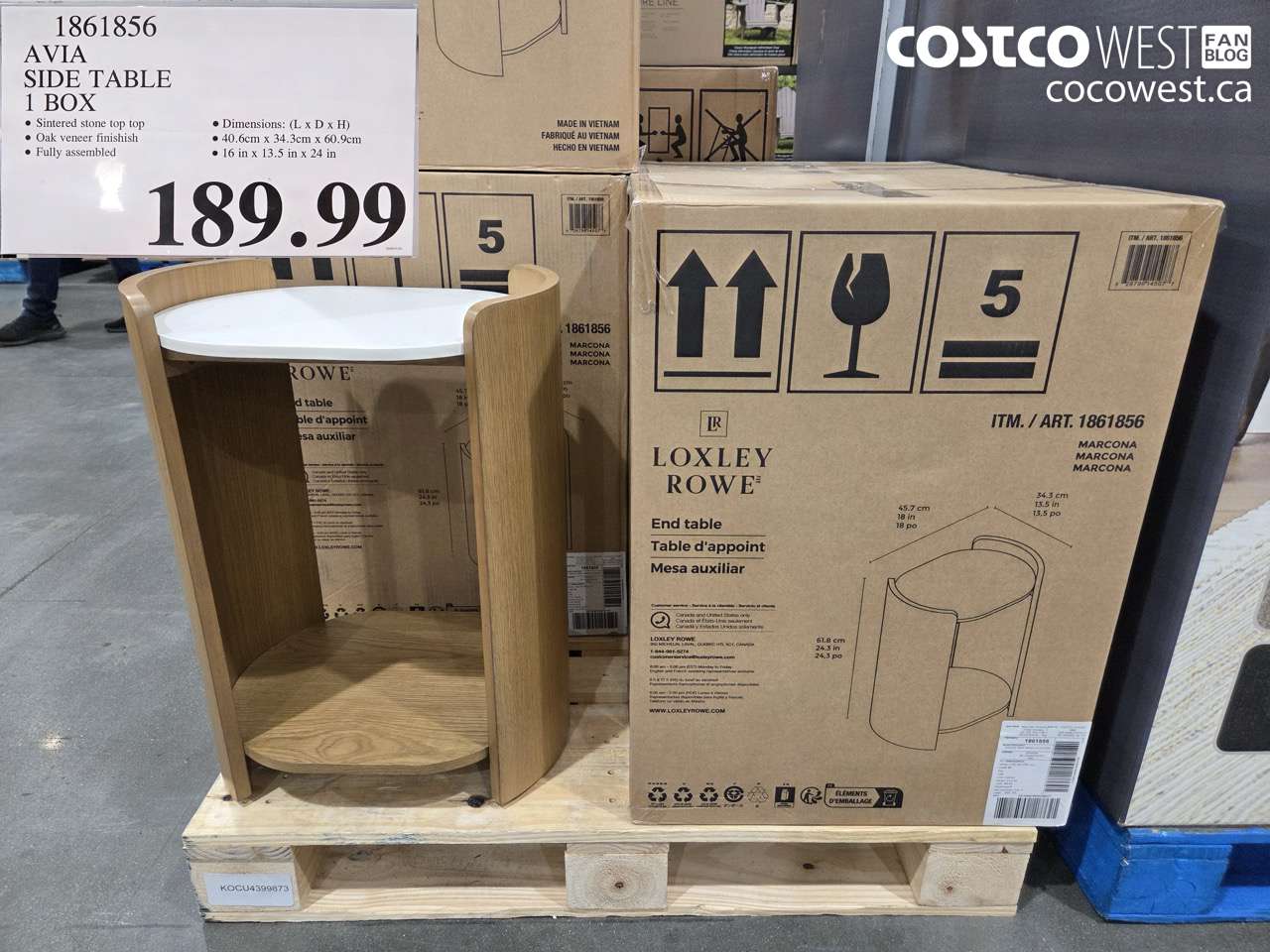 1861856 AVIA SIDE TABLE 1 BOX $189.99