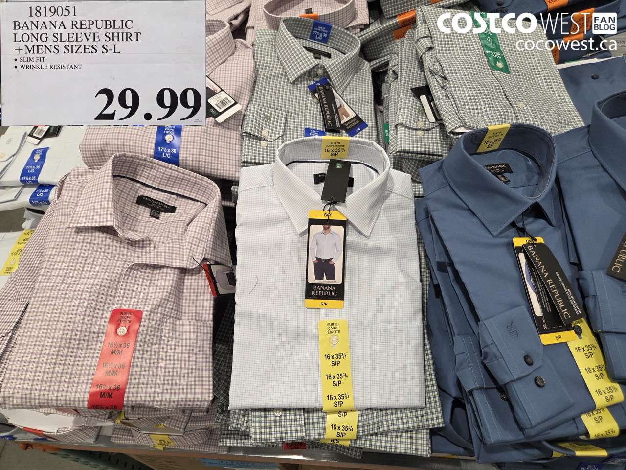 1819051 BANANA REPUBLIC LONG SLEEVE SHIRT MENS SIZES S-L $29.99