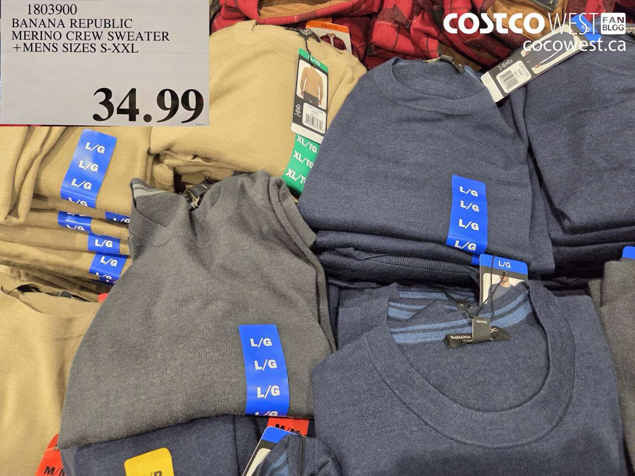 1803900 BANANA REPUBLIC MERINO CREW SWEATER MENS SIZES S-XXL $34.99