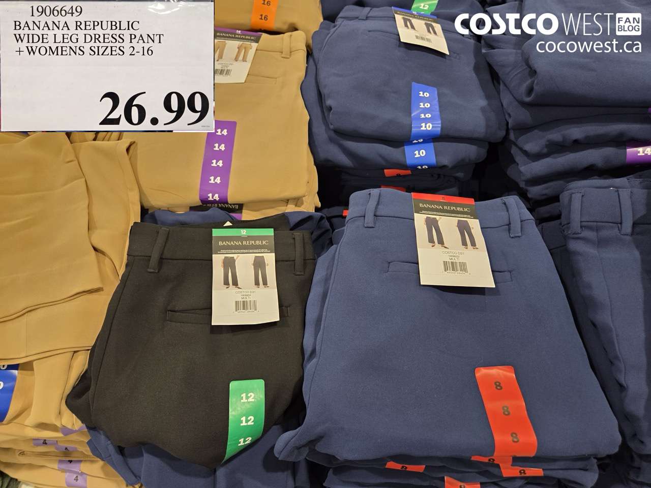 1906649 BANANA REPUBLIC WIDE LEG DRESS PANT WOMENS SIZES 2-16  $26.99