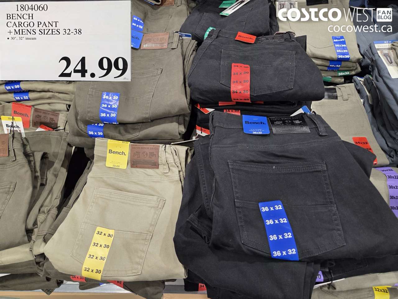 1804060 BENCH CARGO PANT MENS SIZES 32-38 $24.99