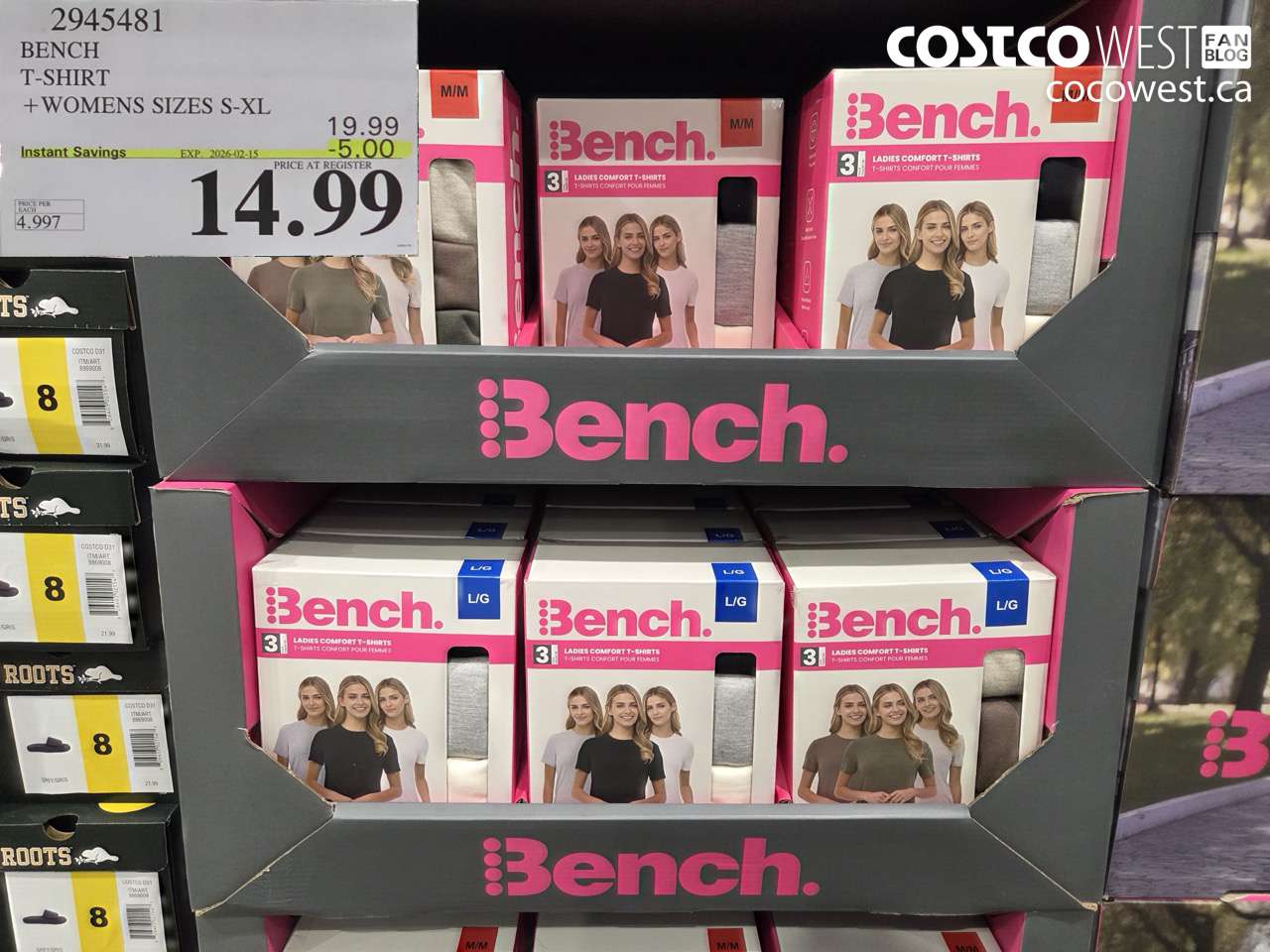 2945481 BENCH T-SHIRT WOMENS SIZES S-XL ($5.00 INSTANT SAVINGS EXPIRES ON 2026-02-15) $14.99