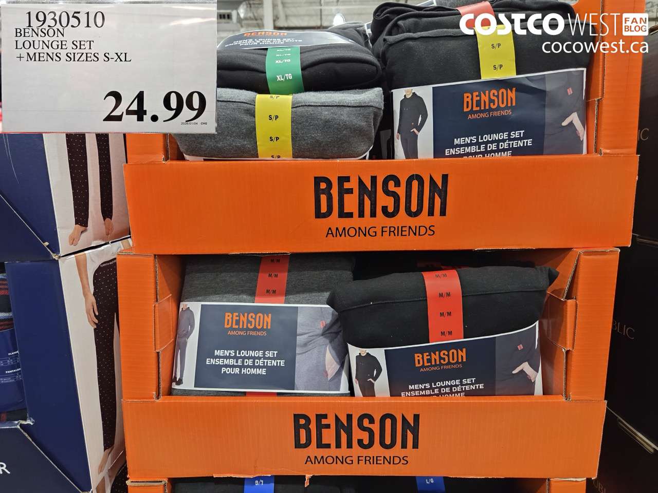 1930510 BENSON LOUNGE SET MENS SIZES S-XL $24.99