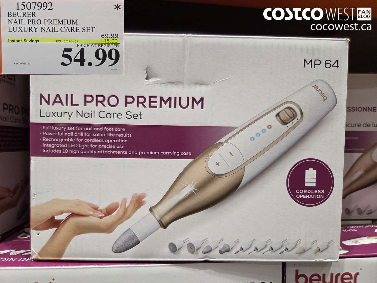 1507992 BEURER NAIL PRO PREMIUM LUXURY NAIL CARE SET ($15.00 INSTANT SAVINGS EXPIRES ON 2026-01-25) $54.99