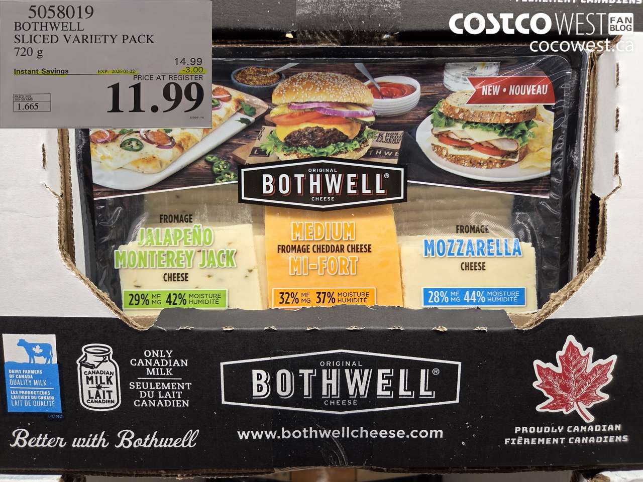 5058019 BOTHWELL SLICED VARIETY PACK 720 g ($3.00 INSTANT SAVINGS EXPIRES ON 2026-01-22) $11.99