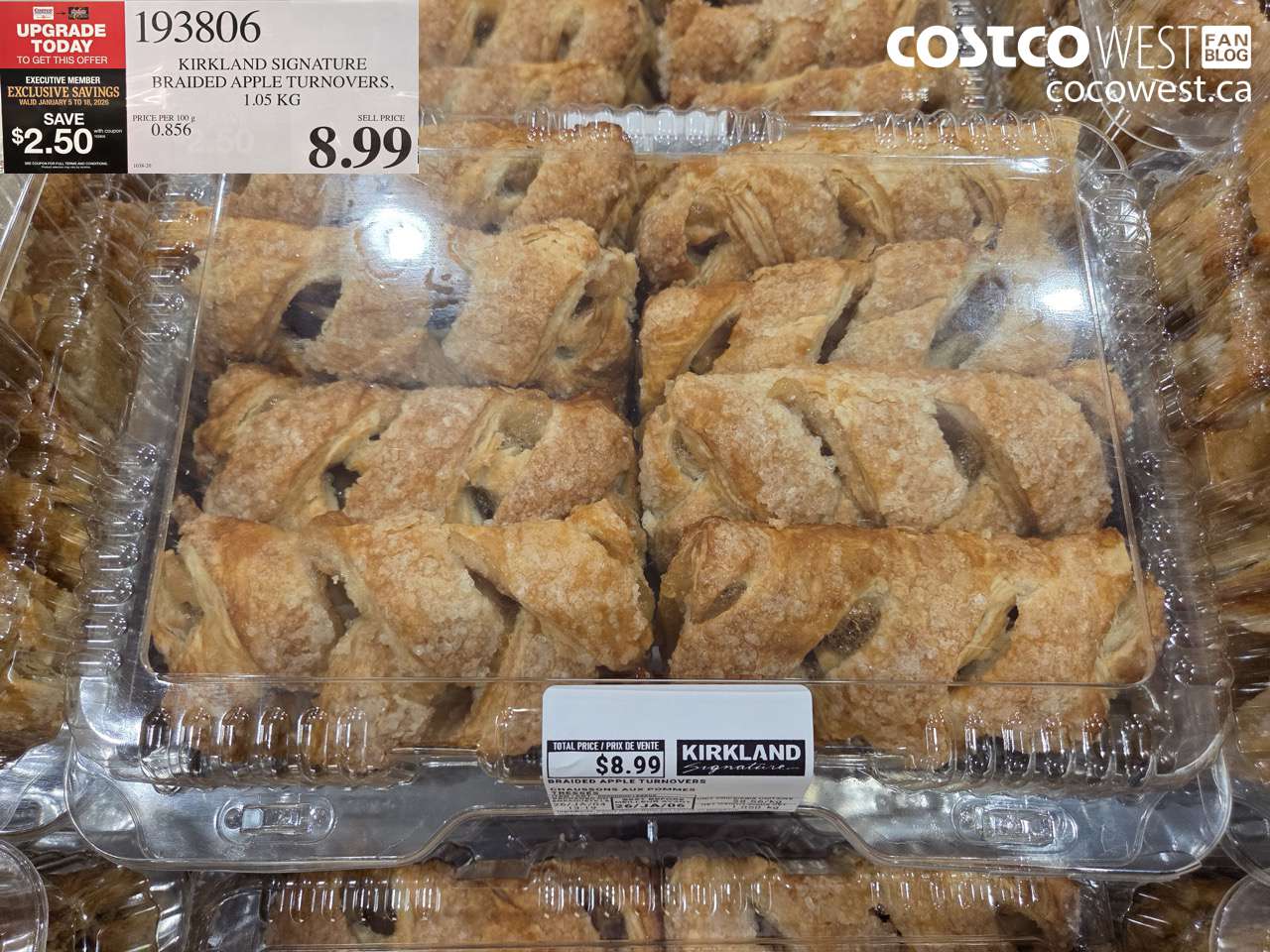 193806 BRAIDED APPLE TURNOVERS 1.050kg ($2.50 INSTANT SAVINGS EXPIRES ON 2026-01-18) $6.49