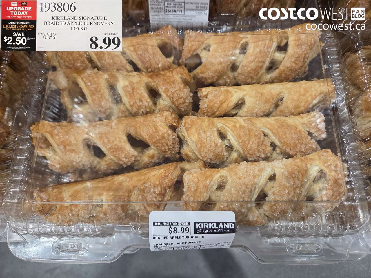 193806 BRAIDED APPLE TURNOVERS 1.050kg ($2.50 INSTANT SAVINGS EXPIRES ON 2026-01-18) $6.49