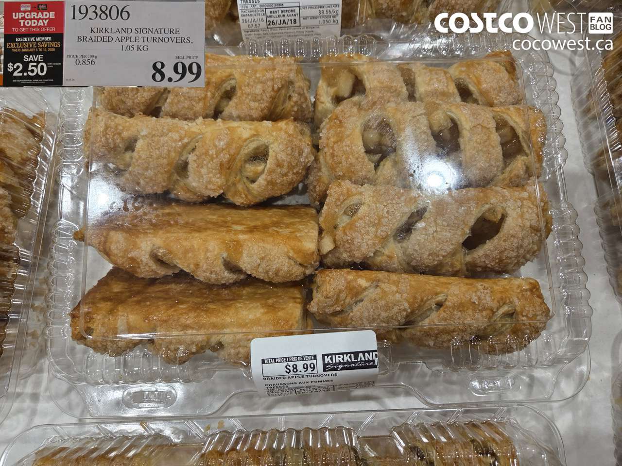193806 BRAIDED APPLE TURNOVERS 1.050kg ($2.50 INSTANT SAVINGS EXPIRES ON 2026-01-18) $6.49