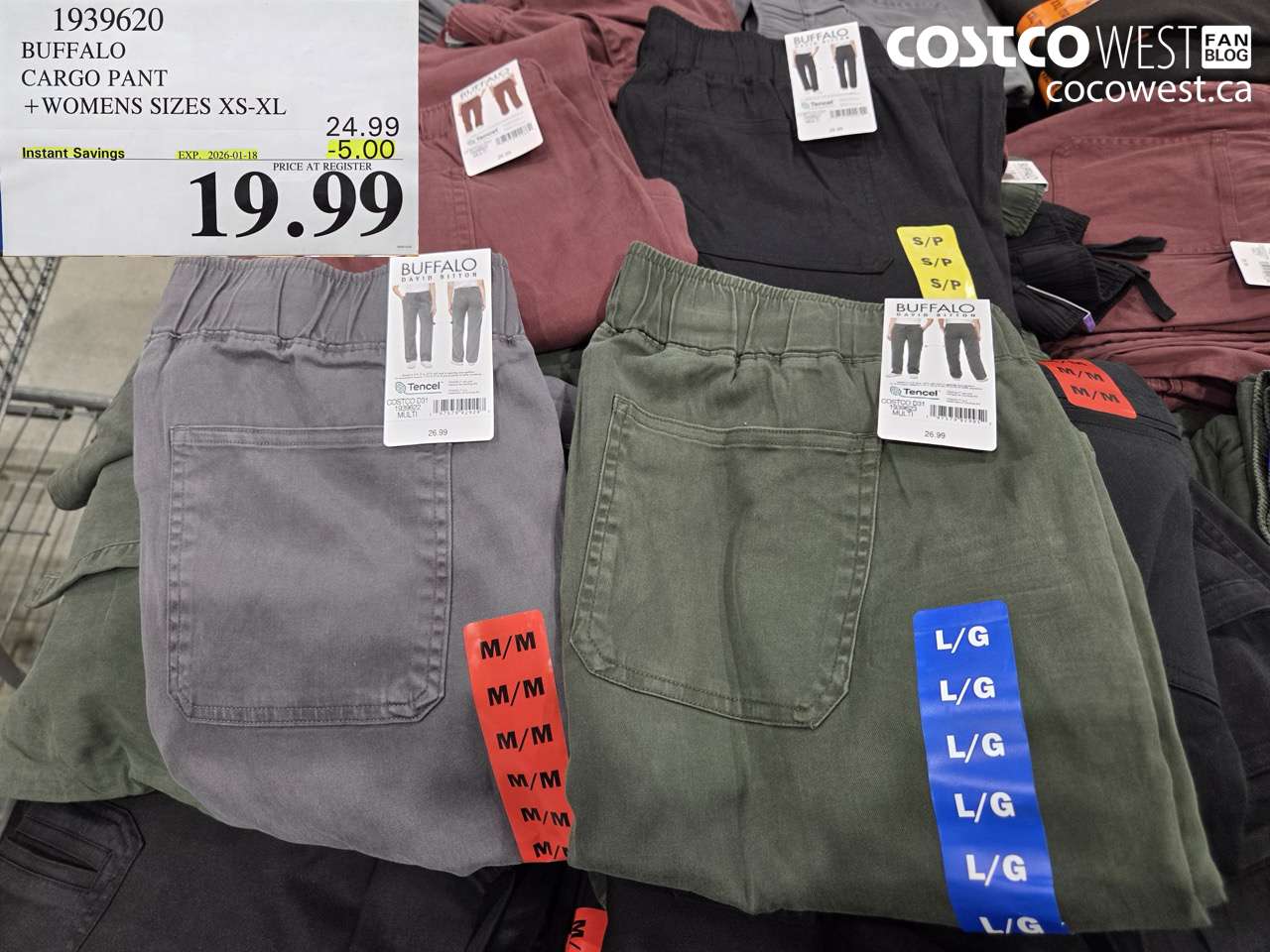 1939620 BUFFALO CARGO PANT WOMENS SIZES XS-XL ($5.00 INSTANT SAVINGS EXPIRES ON 2026-01-18) $19.99