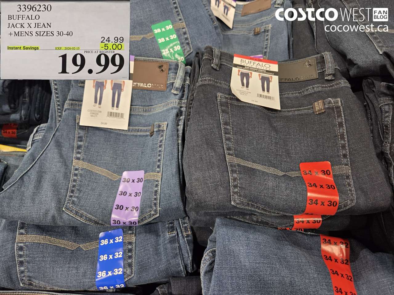 3396230 BUFFALO JACK X JEAN MENS SIZES 30-40 ($5.00 INSTANT SAVINGS EXPIRES ON 2026-02-15) $19.99