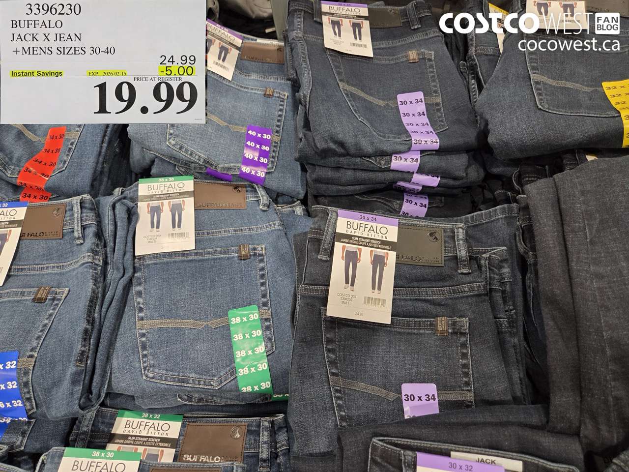 3396230 BUFFALO JACK X JEAN MENS SIZES 30-40 ($5.00 INSTANT SAVINGS EXPIRES ON 2026-02-15) $19.99