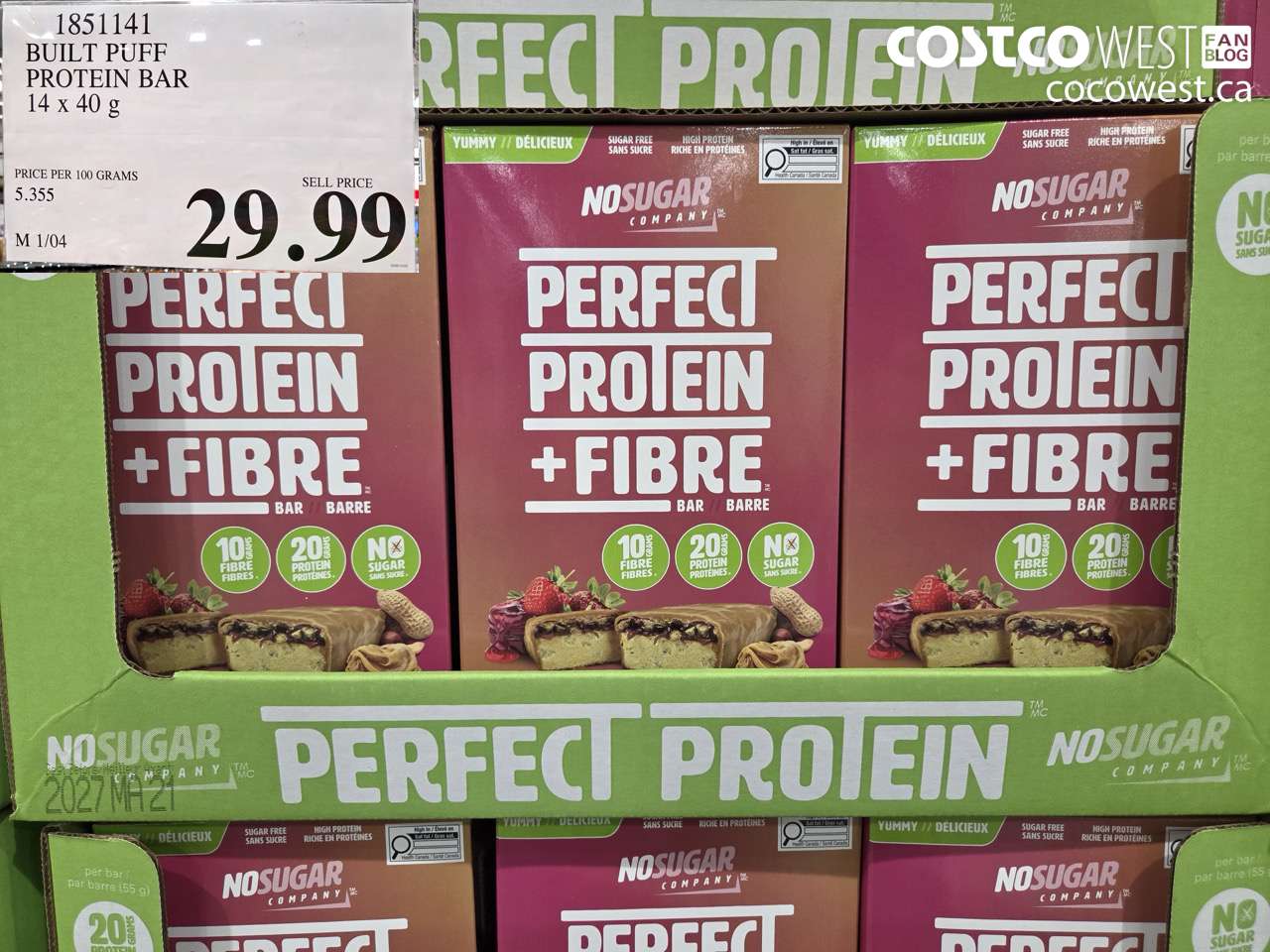 1851141 BUILT PUFF PROTEIN BAR 14 x 40 g $29.99