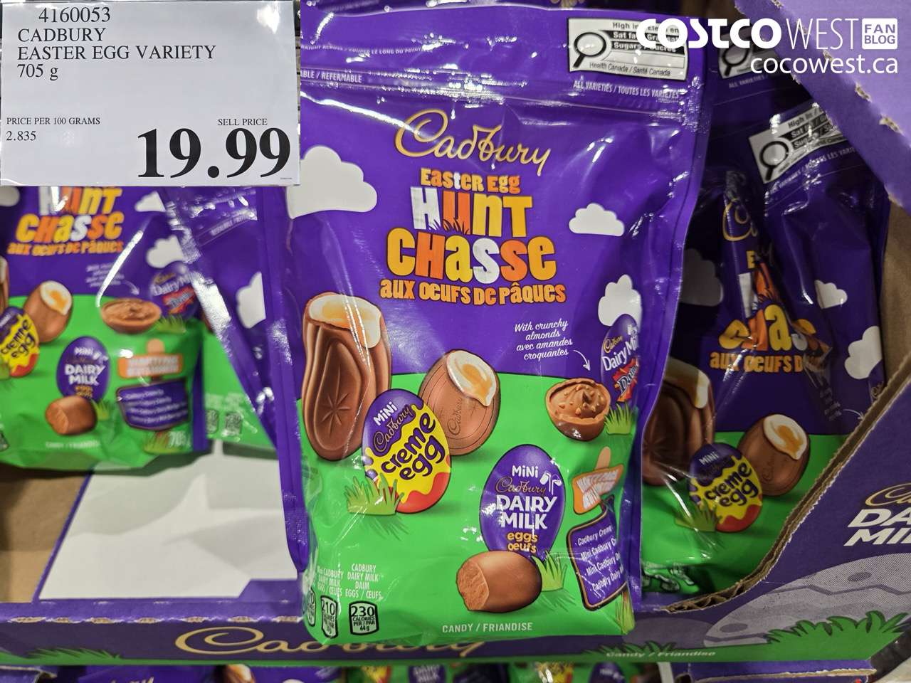 4160053 CADBURY EASTER EGG VARIETY 705G $19.99