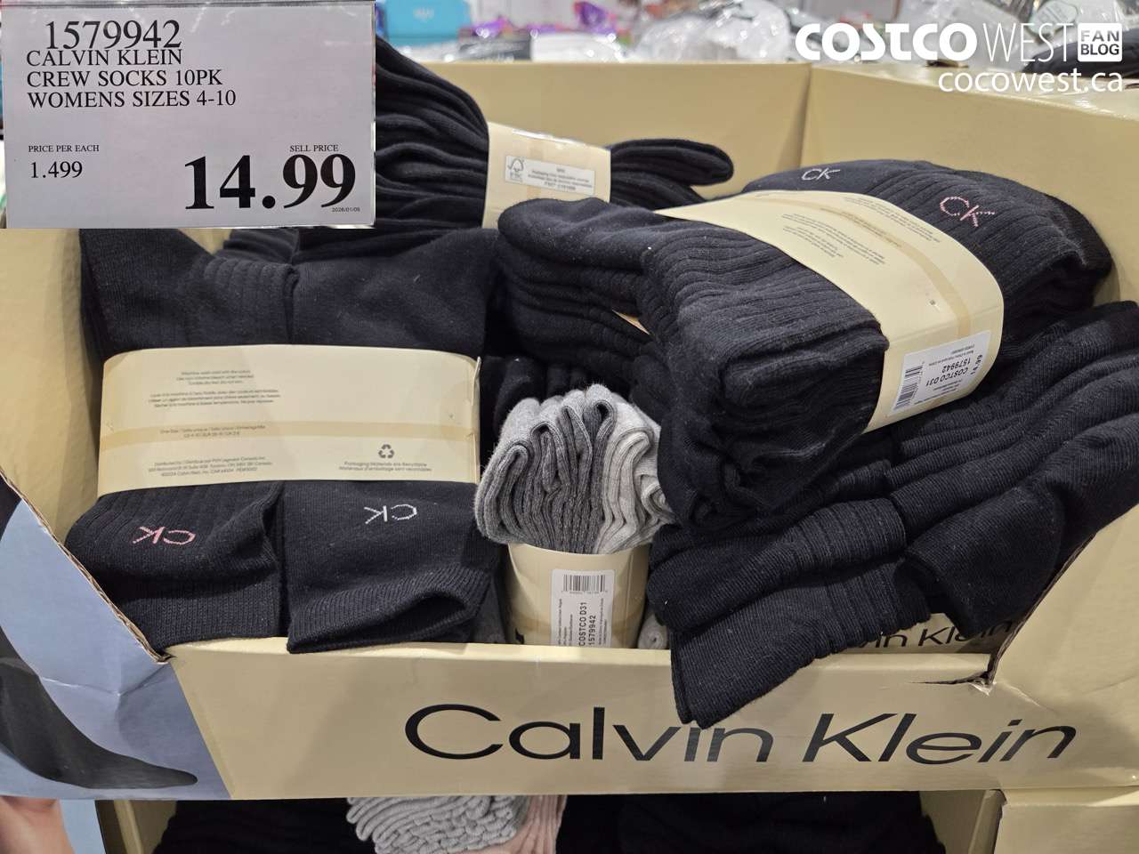 1579942 CALVIN KLEIN CREW SOCKS 10PK WOMENS SIZES 4-10 $14.99