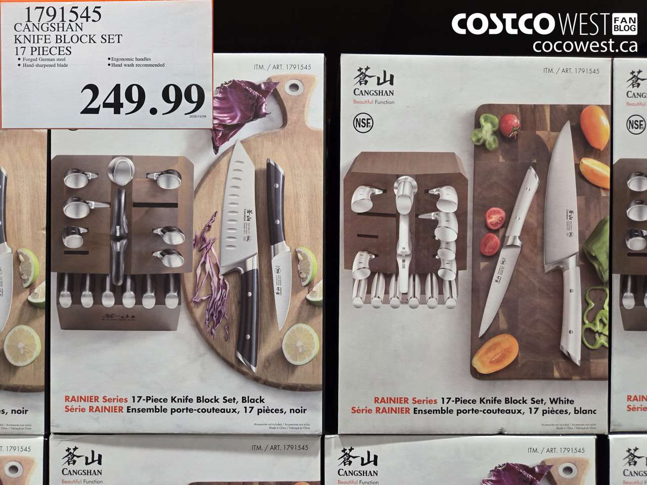 1791545 CANGSHAN KNIFE BLOCK SET 17 PIECES $249.99