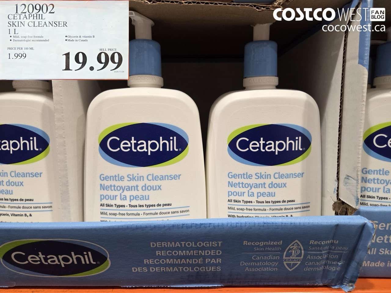 120902 CETAPHIL SKIN CLEANSER 1L $19.99
