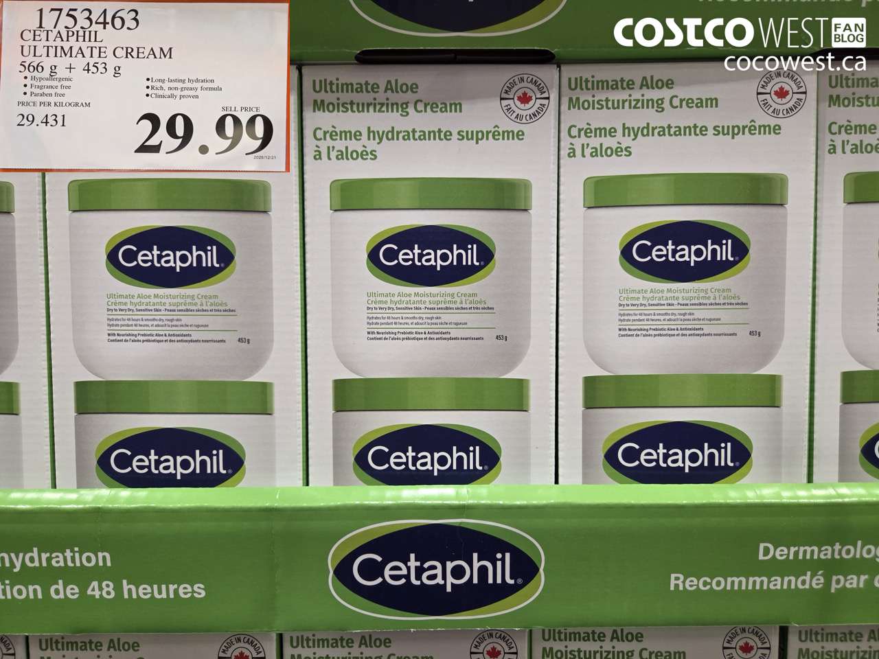 1753463 CETAPHIL ULTIMATE CREAM 566 G + 453 G $29.99