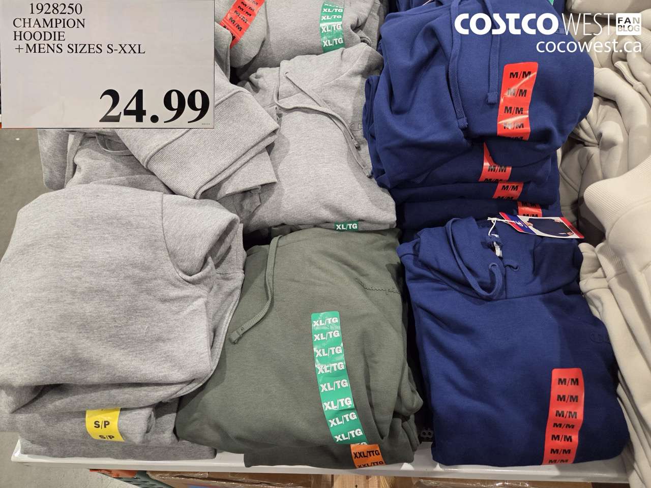 1928250 CHAMPION HOODIE MENS SIZES S-XXL $24.99