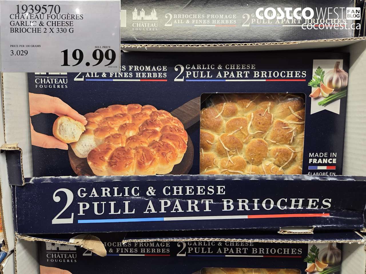 1939570 CHATEAU FOUGERES GARLIC & CHEESE BRIOCHE 2 X 330G $19.99