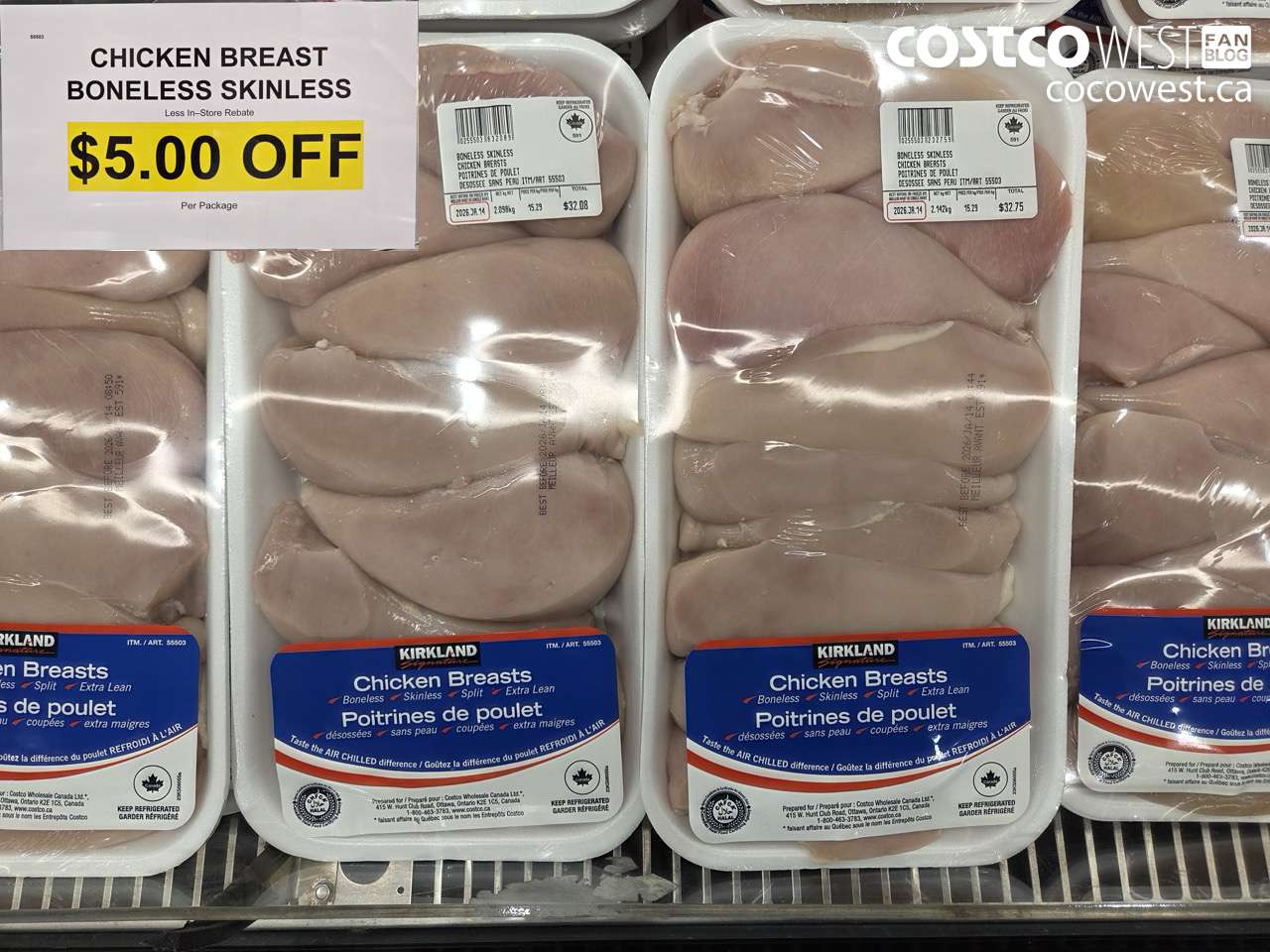 55503 CHICKEN BREAST BONELESS SKINLESS ($6.00 INSTANT SAVINGS)