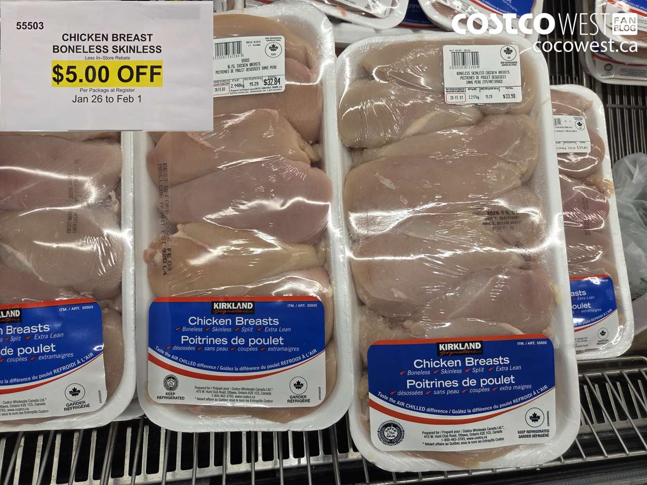 55503 CHICKEN BREAST BONELESS SKINLESS ($5.00 INSTANT SAVINGS EXPIRES ON 2026-02-01)