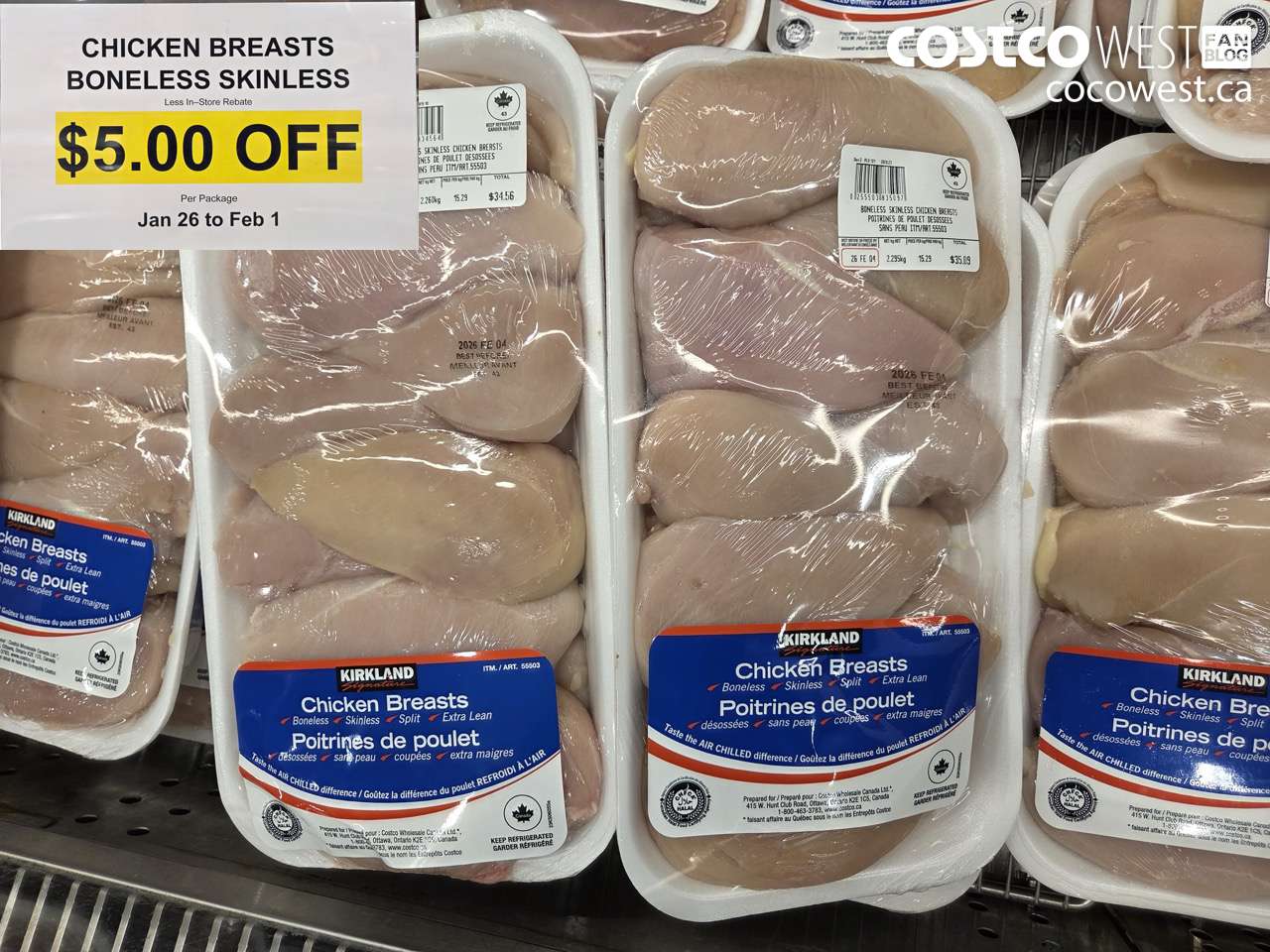 55503 CHICKEN BREAST BONELESS SKINLESS ($5.00 INSTANT SAVINGS EXPIRES ON 2026-02-01)