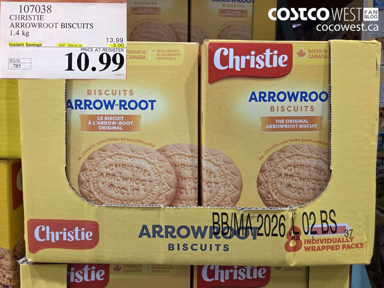 107038 CHRISTIE ARROWROOT BISCUITS 1.4 kg ($3.00 INSTANT SAVINGS EXPIRES ON 2026-01-18) $10.99