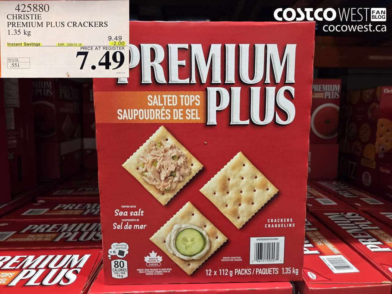425880 CHRISTIE PREMIUM PLUS CRACKERS 1.35 kg ($2.00 INSTANT SAVINGS EXPIRES ON 2026-01-18) $7.49