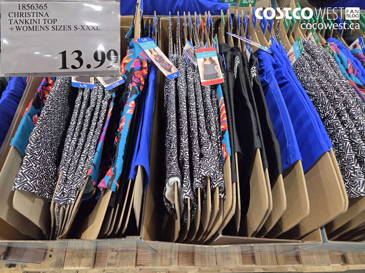 1856365 CHRISTINA TANKINI TOP LADIES SIZES S-XXXL $13.99