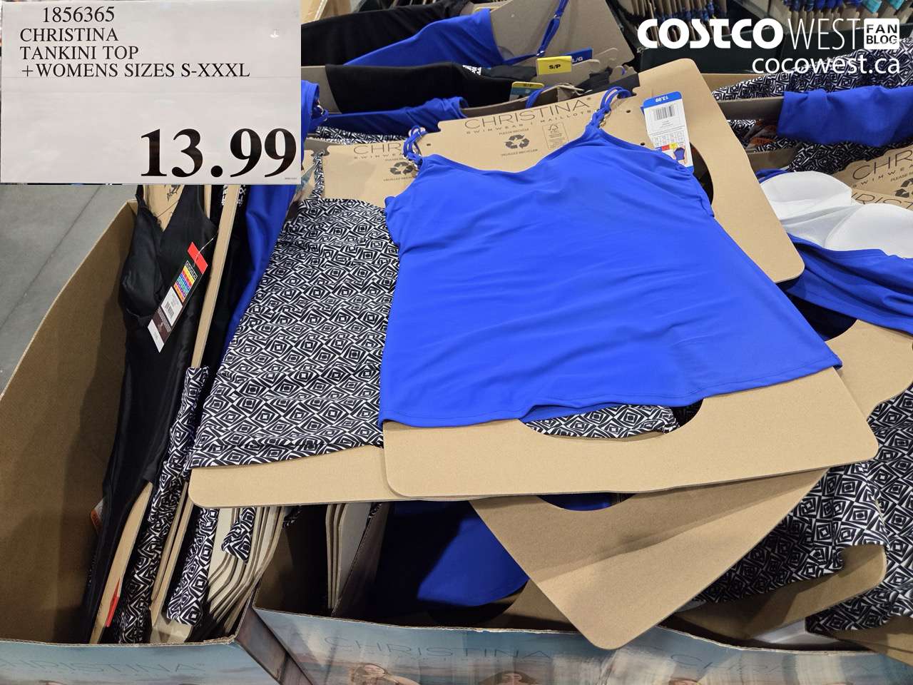 1856365 CHRISTINA TANKINI TOP LADIES SIZES S-XXXL $13.99