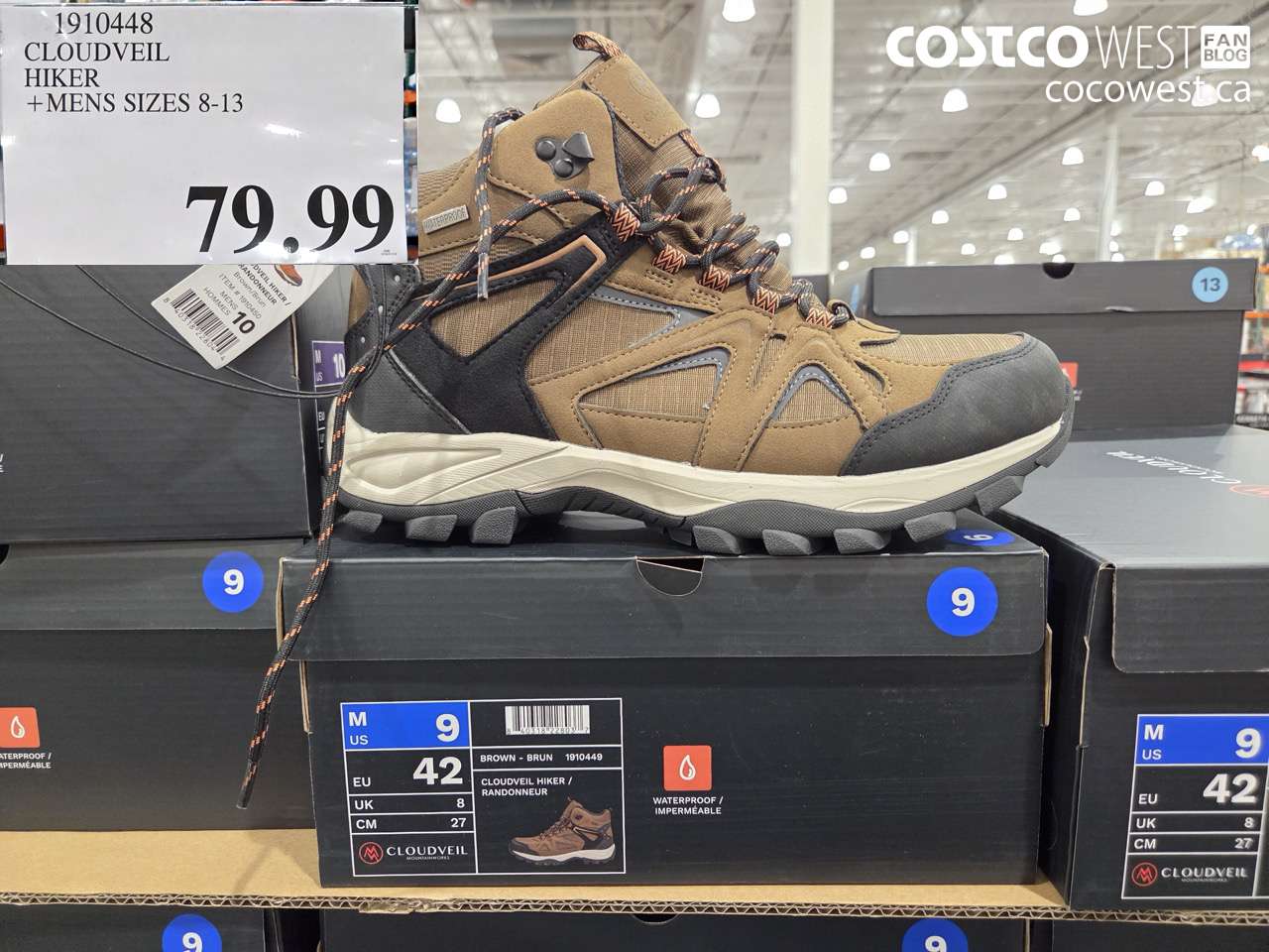 1910448 CLOUDVEIL HIKER MENS SIZES 8-13 $79.99