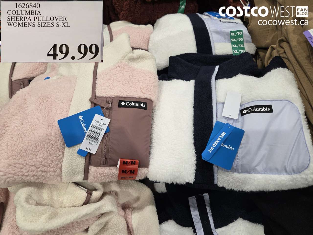 1626840 COLUMBIA SHERPA PULLOVER LADIES SIZES S-XL $49.99