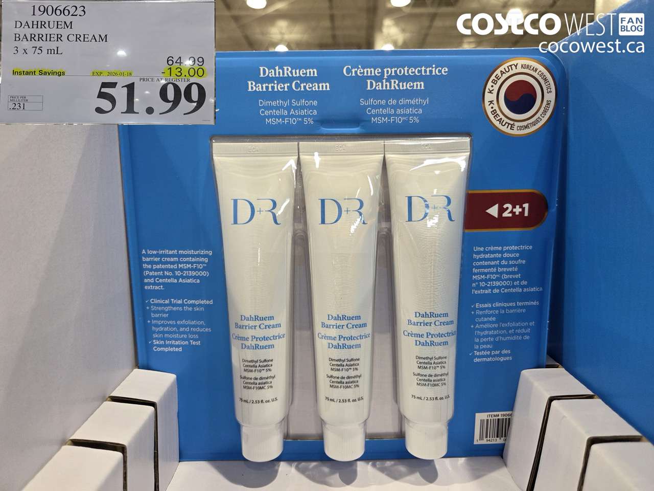 1906623 DAHRUEM BARRIER CREAM 3 X 75ML ($13.00 INSTANT SAVINGS EXPIRES ON 2026-01-18) $51.99