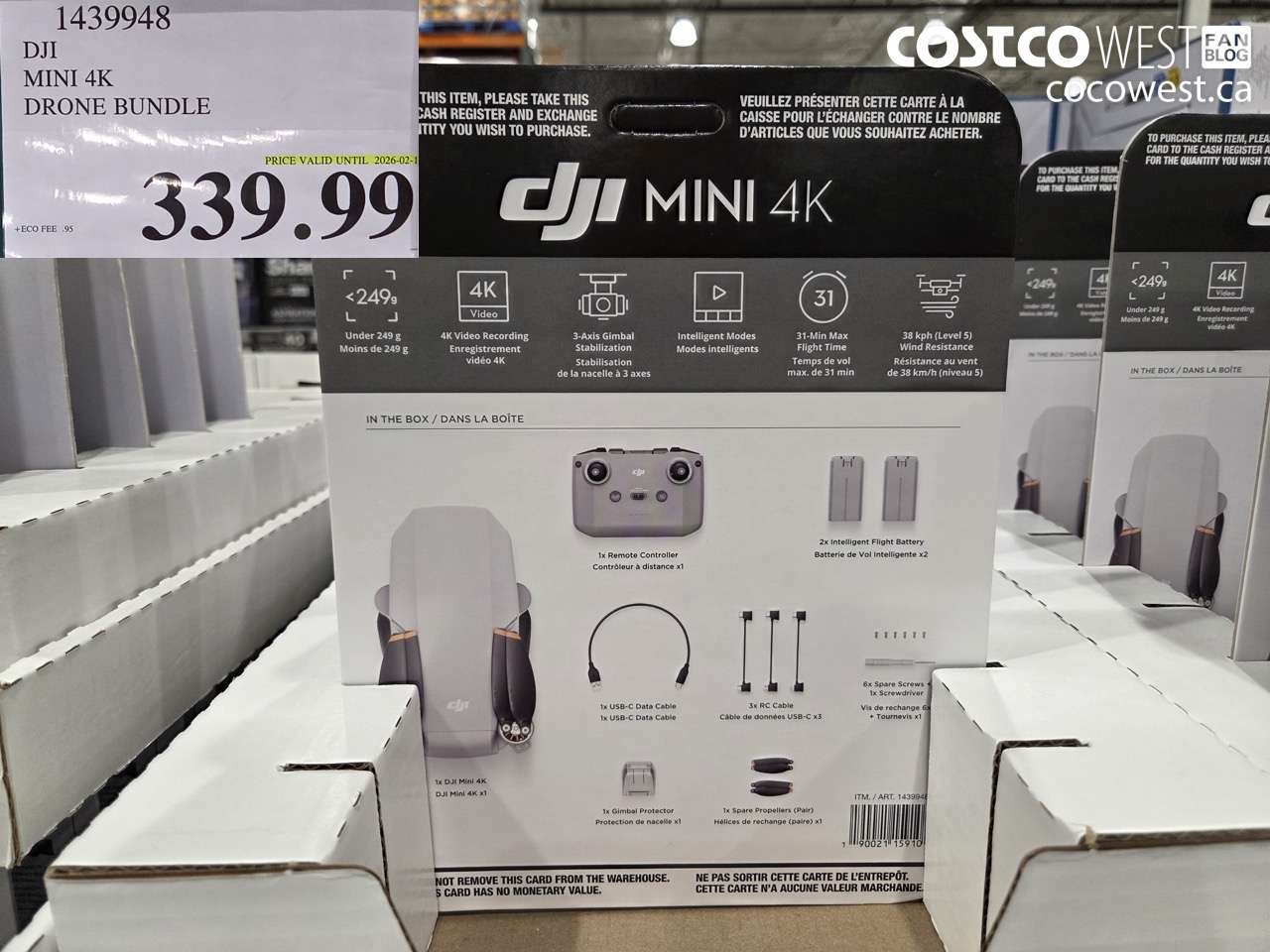 1439948 DJI MINI 4K DRONE BUNDLE (EXPIRES ON 2026-02-15) $339.99