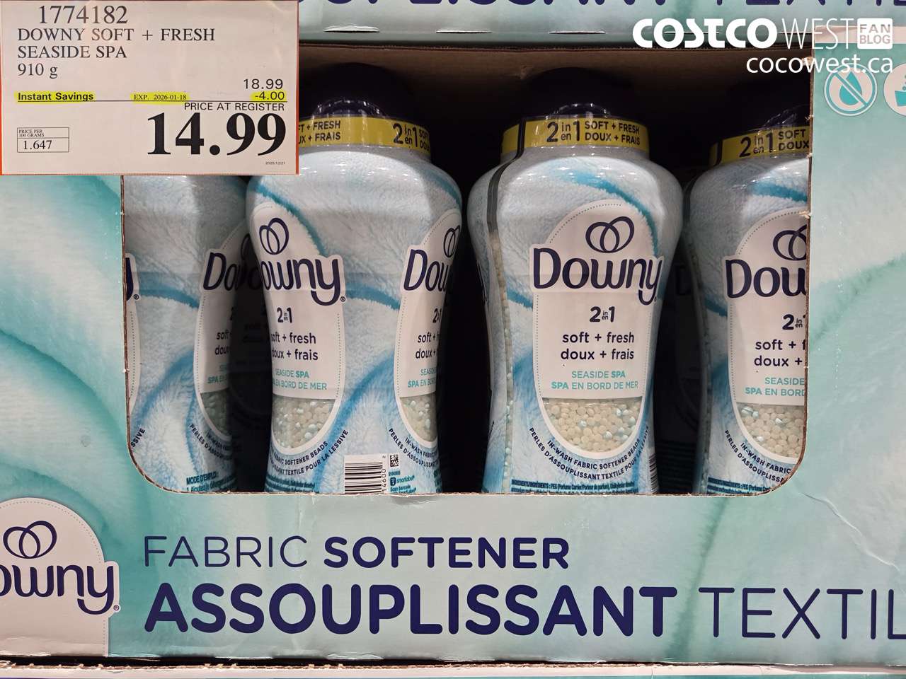 1774182 DOWNY 2IN1 FBRC SFTNR SEASIDE SPA 910G ($4.00 INSTANT SAVINGS EXPIRES ON 2026-01-18) $14.99