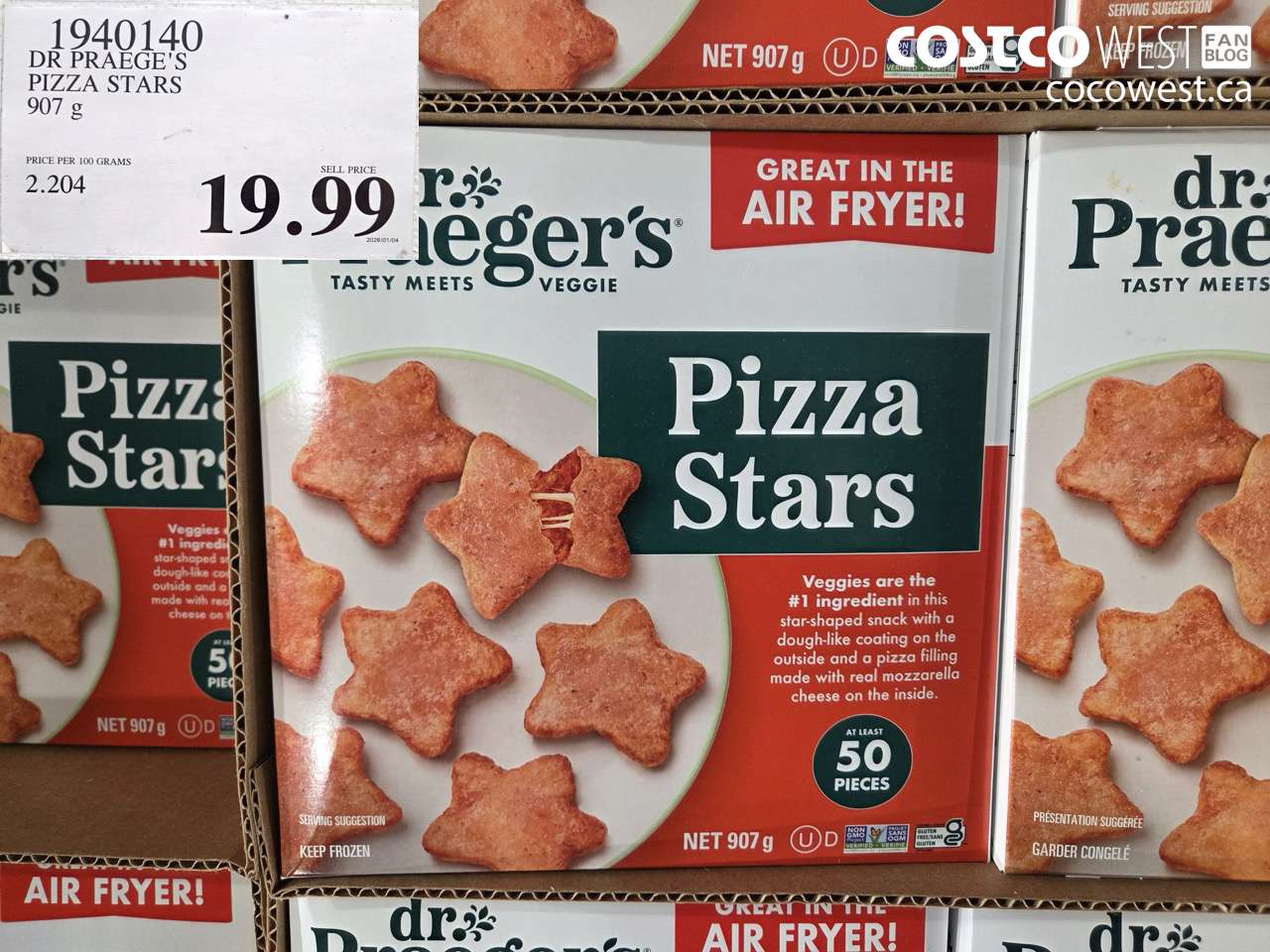 1940140 DR PRAEGE'S PIZZA STARS 907G $19.99