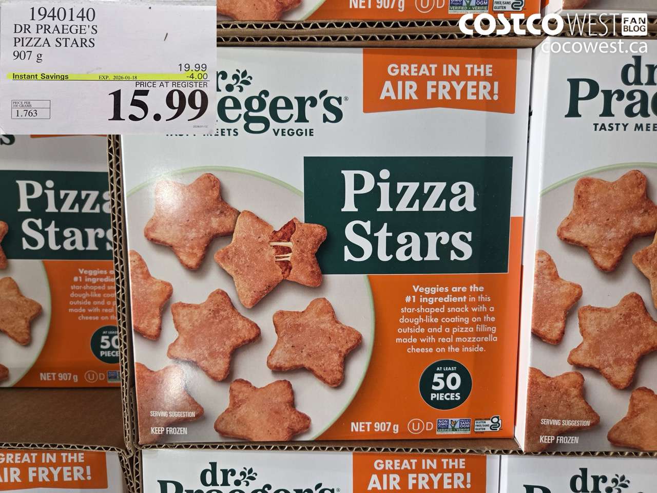 1940140 DR PRAEGE'S PIZZA STARS 907G ($4.00 INSTANT SAVINGS EXPIRES ON 2026-01-18) $15.99