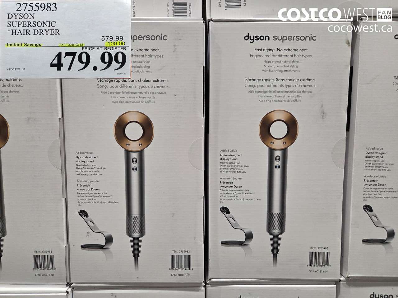 2755983 DYSON SUPERSONIC HAIR DRYER ($100.00 INSTANT SAVINGS EXPIRES ON 2026-02-12) $479.99