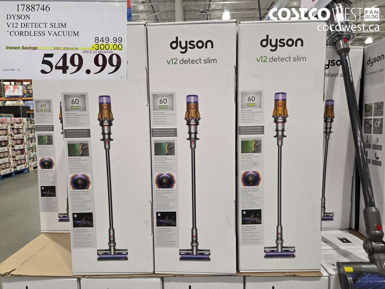 1788746 DYSON V12 DETECT SLIM CORDLESS VACUUM ($300.00 INSTANT SAVINGS EXPIRES ON 2026-01-04) $549.99